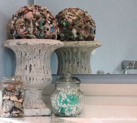 easy beach bathroom decor diy a shell jar or ball
