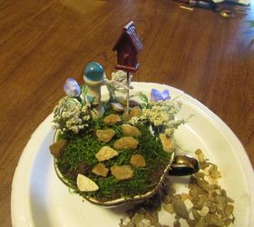 mini fairy garden in a tea cup