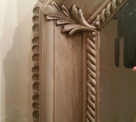 gold mirror makeover with chalk paint