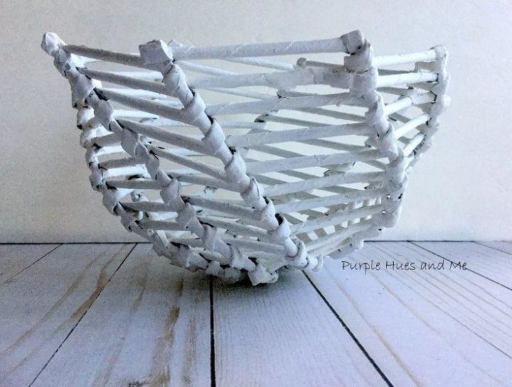 recycled newspaper tubes bowl