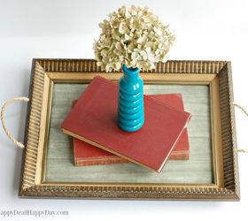 diy wood tray made from an old photo frame