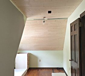 30 creative ceiling ideas that will transform any room, Cover Popcorn Ceilings With Shiplap