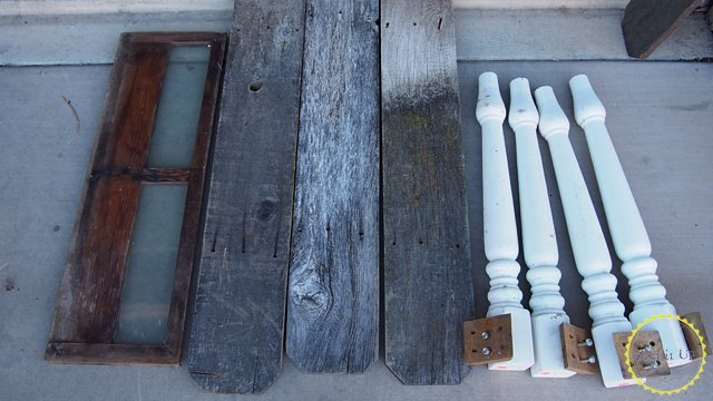 diy rustic wood and window bench