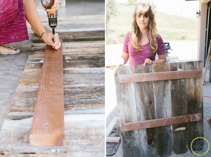 diy rustic fence board bookshelf