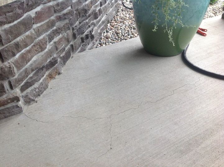 q what do i do to camouflage hairline cracks on my concrete porch