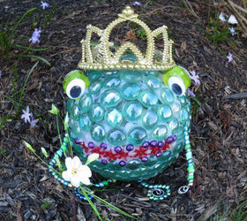 s 30 garden art ideas to fall in love with, Recreate A Frog Prince With Glass Lamp Globe