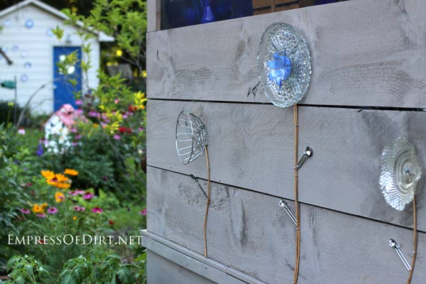 s 30 garden art ideas to fall in love with, Craft With Kitchen Utensils And Old Dishes