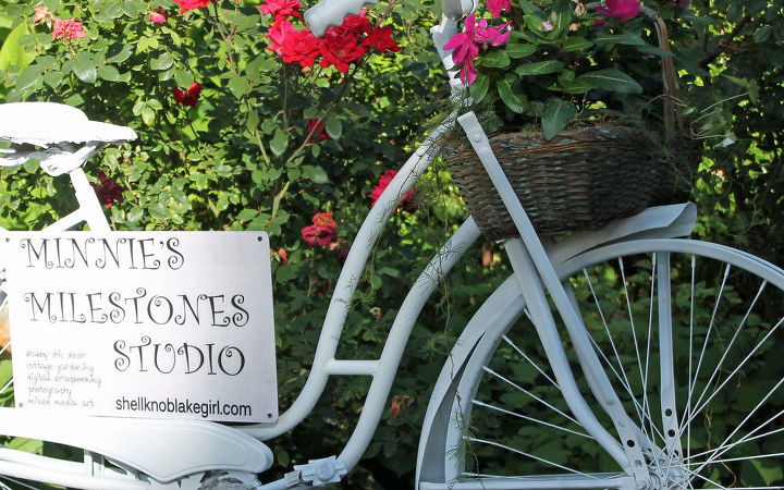 30 ideias de arte de jardim que vo fazer voc se apaixonar, Arte de jardim de bicicleta vintage