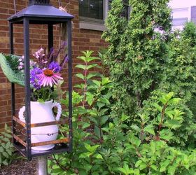 s 30 garden art ideas to fall in love with, Make A Broken Lamp Home For A Plant
