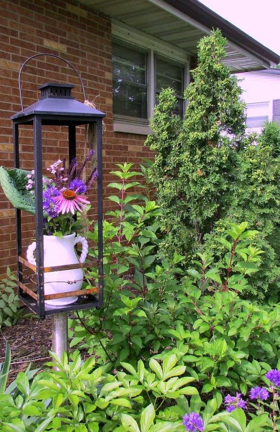 s 30 garden art ideas to fall in love with, Make A Broken Lamp Home For A Plant