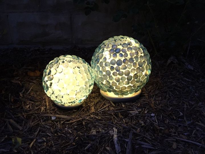 s 30 garden art ideas to fall in love with, Make Garden Globes With Marbles