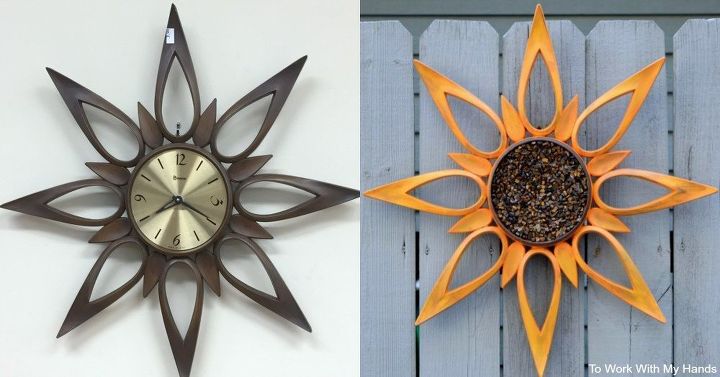 30 ideas de arte para el jardn que te enamorarn, Cambia el aspecto de un reloj para colocarlo en el jard n