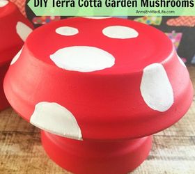 s 30 garden art ideas to fall in love with, Paint Toadstools With Terra Cotta