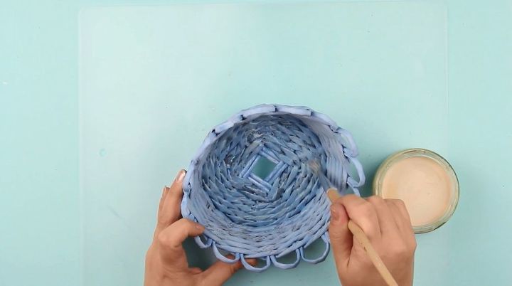 diy woven paper basket