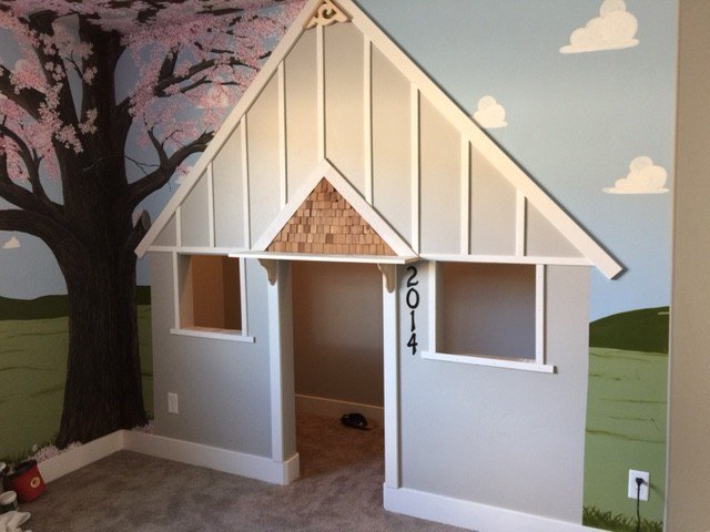 built in indoor playhouse