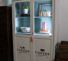 milk painted cabinet for a whole new look