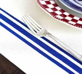 diy french ticking place mats