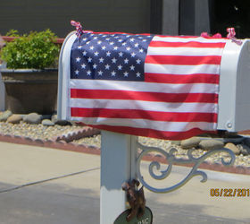 stars and strips mailbox cover, Finished product