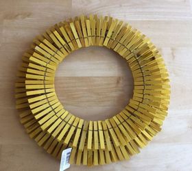 easy clothespin sunflower wreath