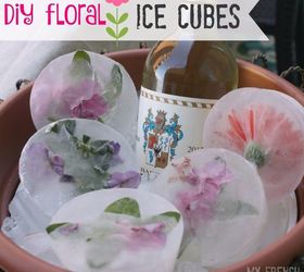 diy floral ice cubes
