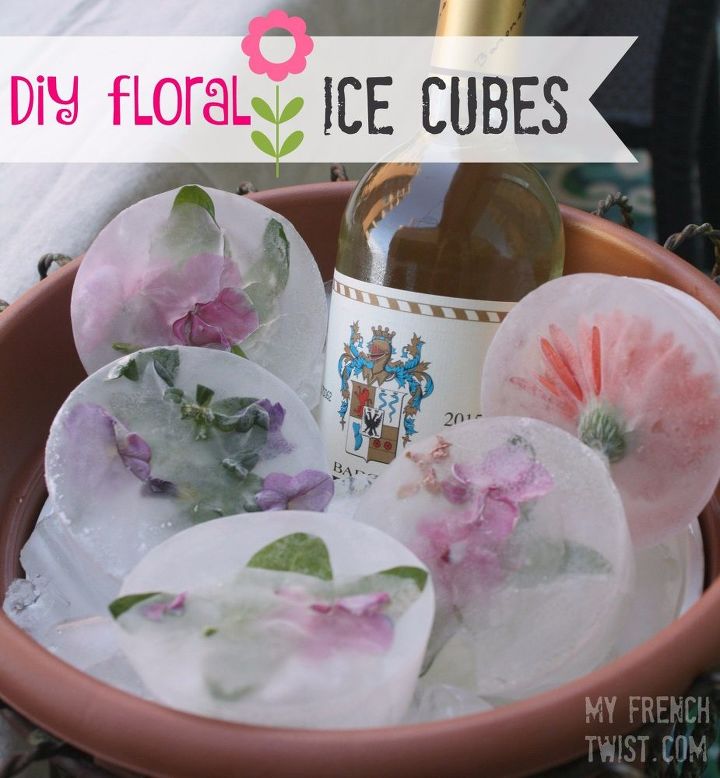 cubitos de hielo florales diy