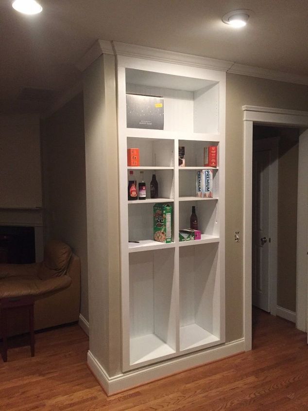 new custom pantry replaces our tiny shallow closet