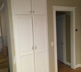 new custom pantry replaces our tiny shallow closet