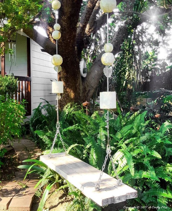 s 30 ways for you to style your garden, Construct A Pretty Garden Swing