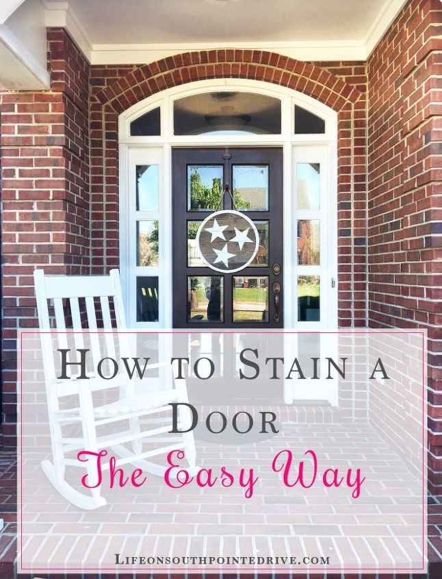 how to stain a door the easy way