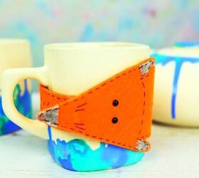Ideas de decoración de cocina DIY - Juego de té y una funda para taza de café de zorro