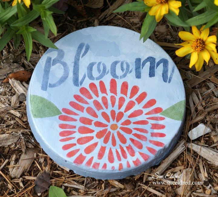 painted garden stepping stone