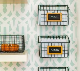 s here are 10 genius organizing ideas using dollar store bins baskets, Create Wire Mail Baskets For 5