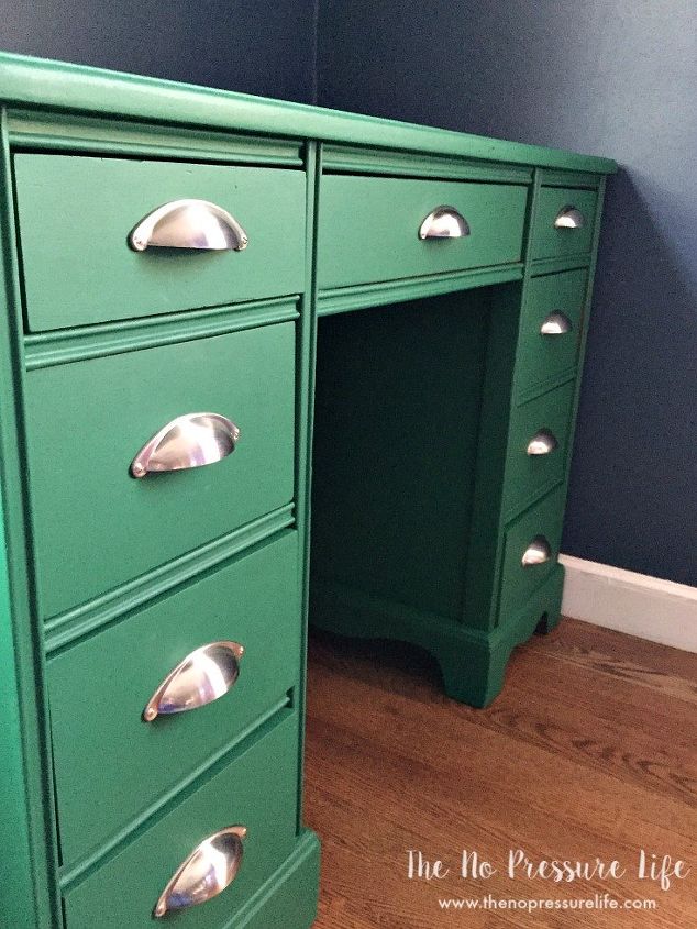 Thrift Desk Transformation How To Go From Blah Bold Thrift Desk Transformation How To Go From Blah Bold