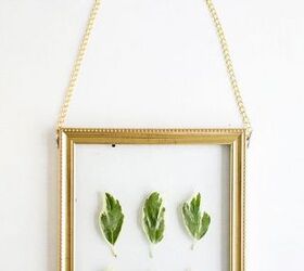 gold chain hanging picture frame