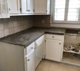Concrete Counters Feather Finish Over Formica Hometalk