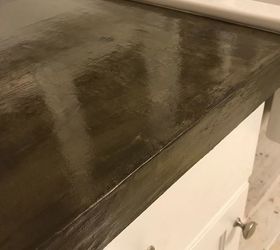 concrete counters feather finish over formica my version