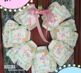 s 17 tricks to make a gorgeous wreath in half the time, Build A Wreath Of Diapers For A Shower