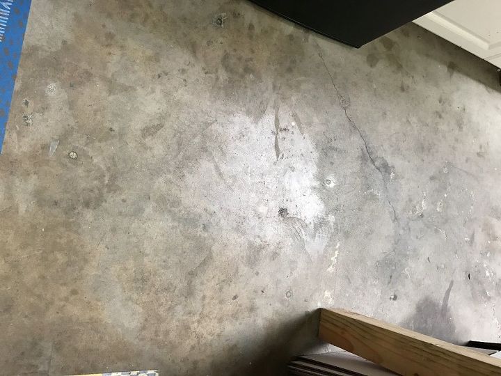 turning concrete floors into faux wood with paint, Natural concrete floor