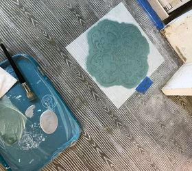 turning concrete floors into faux wood with paint