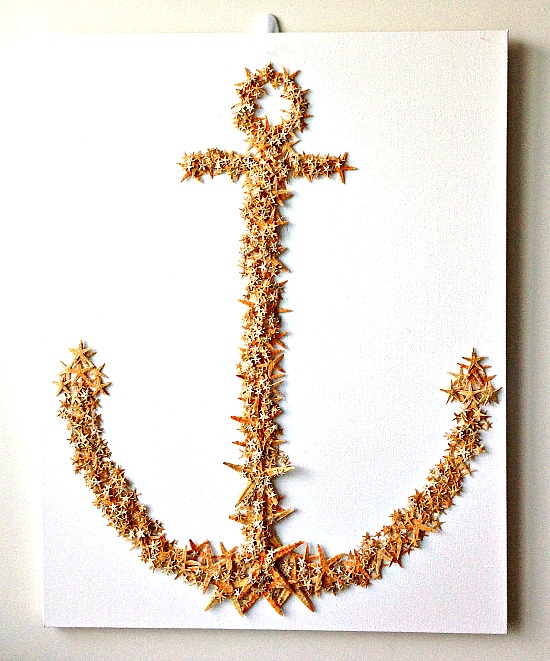 31 coastal decor ideas perfect for your home, Hang An Anchor Crafted From Starfish