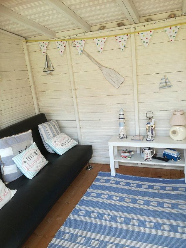 q what would be best diy to brighten my summerhouse up