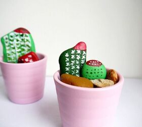 diy pebble cactus