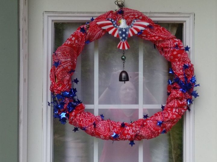 a quick memorial day wreath for my door