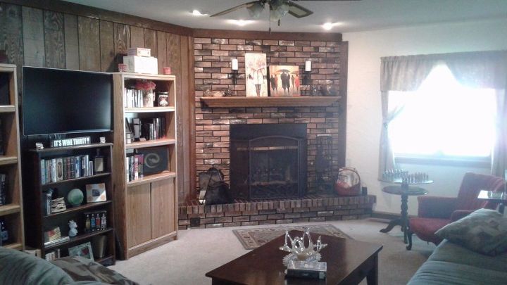q how can i update dark wood paneling