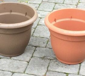 This 1-step trick will make your plastic flower pots look amazing for spring