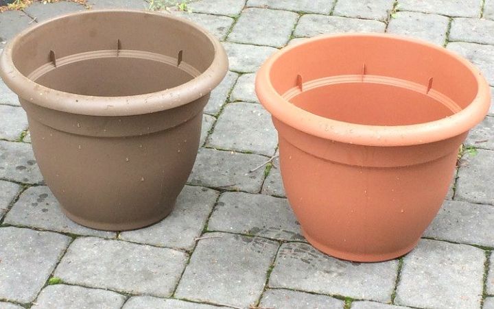 Plastic Planter Makeover idea