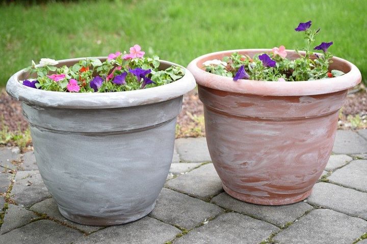 Plastic Planter Makeover idea