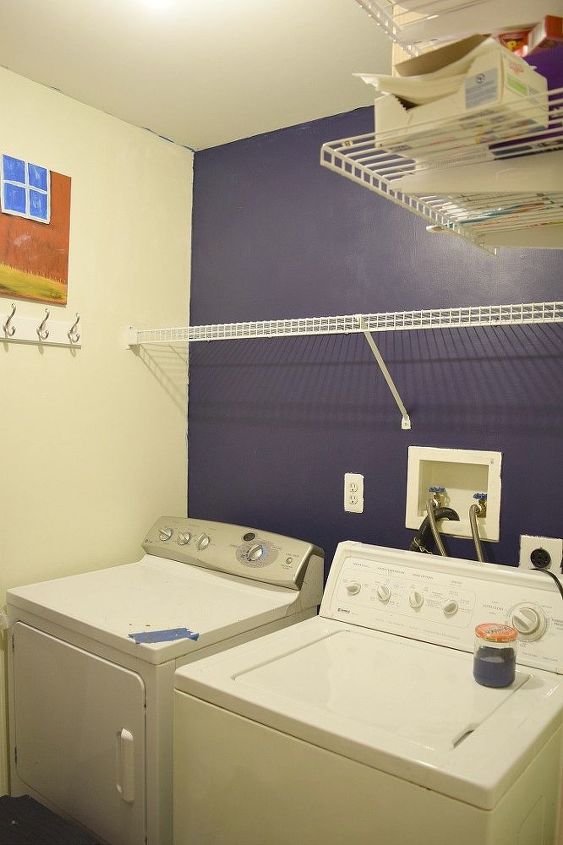 laundry room feature wall