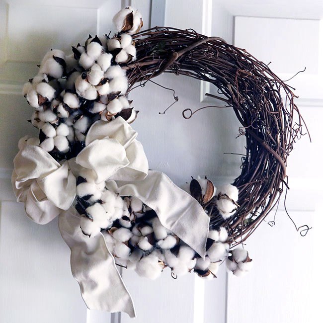 summer cotton wreath