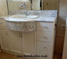How To Faux Marble Your Bathroom Countertop Hometalk